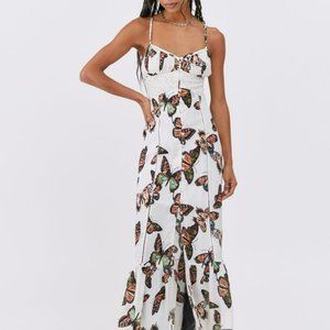 NEW*UO Butterfly's Silva Rayon Midi Slip Dress